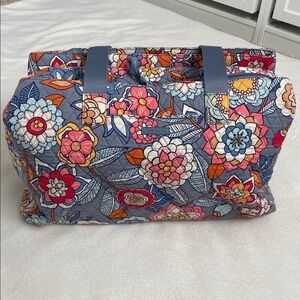Vera Bradley Tropical Evening Weekender Tote Grey Floral